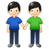 👬🏻 men holding hands: light skin tone display on Samsung